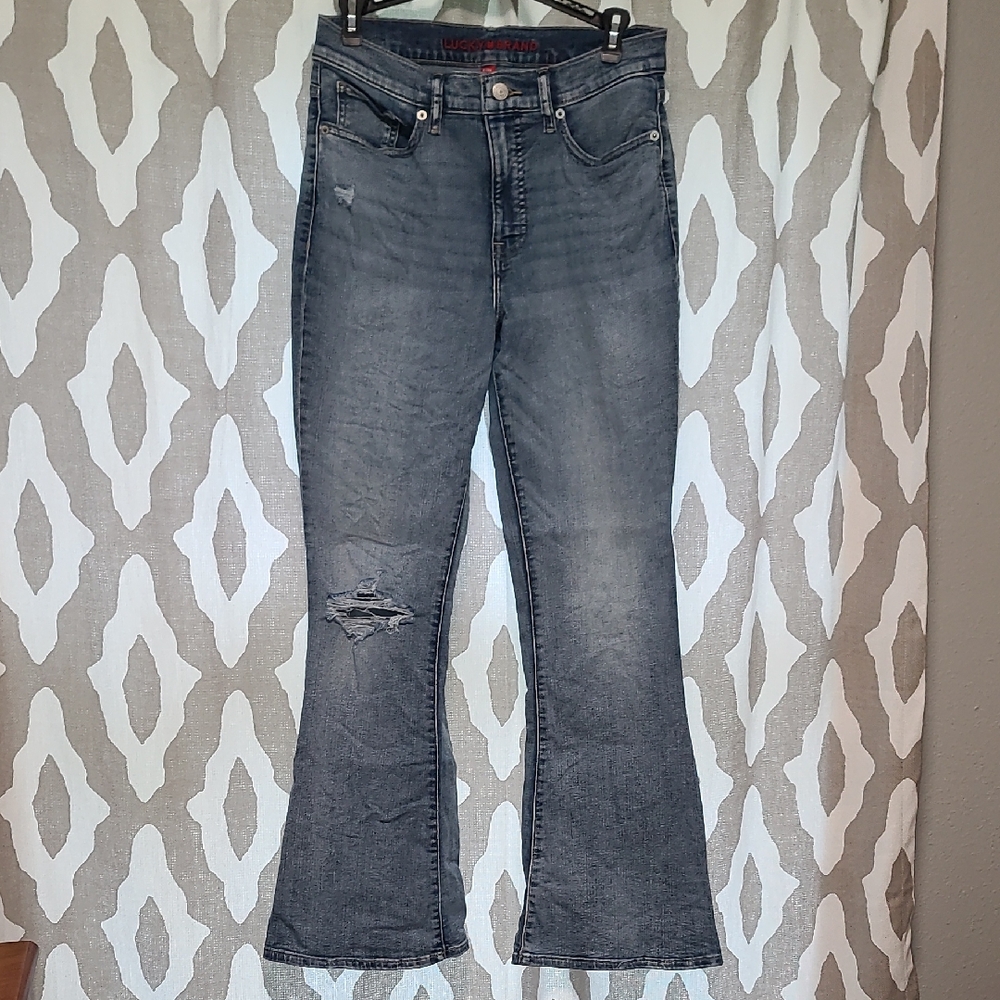 Women's Gray Distressed Jeans